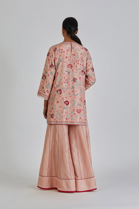 Zulekha Kurta and Sharara-Salmon Pink