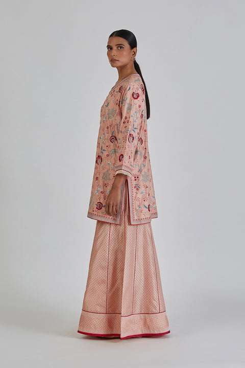 Zulekha Kurta and Sharara-Salmon Pink