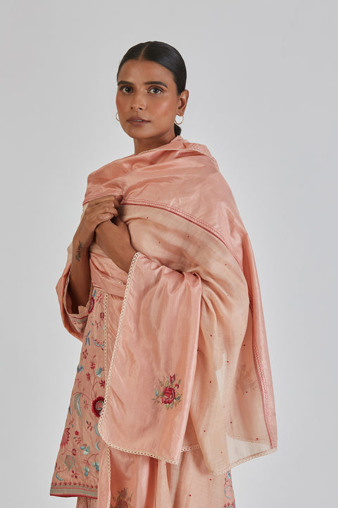 Bilquis Dupatta-Salmon Pink