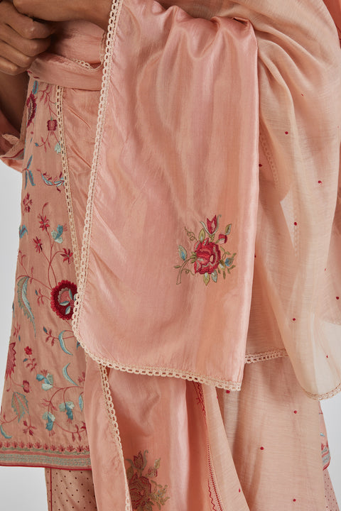 Bilquis Dupatta-Salmon Pink