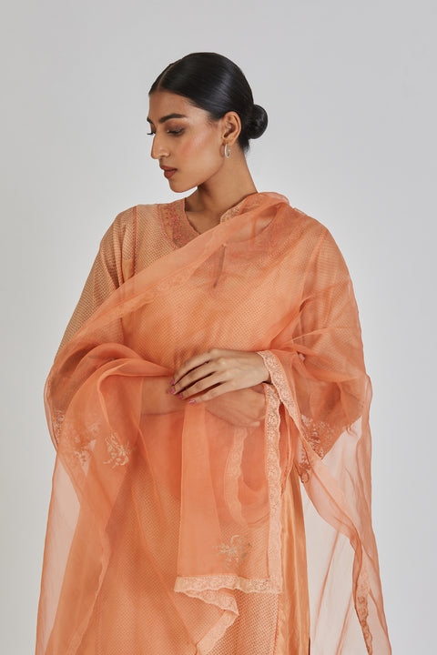 Kulsum Dupatta-Light Orange