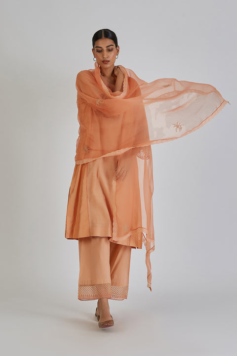 Najma Kurta and Pant-Light Orange