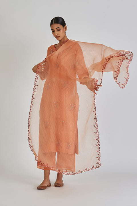 Komal Dupatta-Light Orange