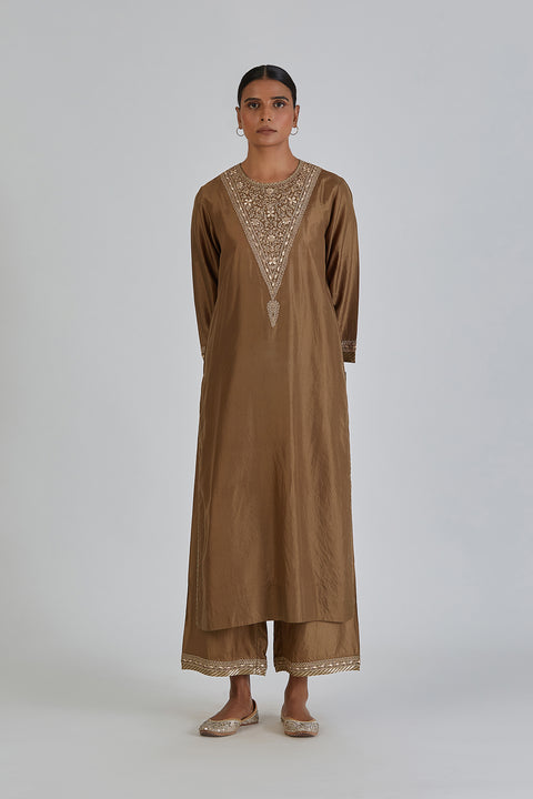 Amisha Kurta and Pant-Mehendi Green