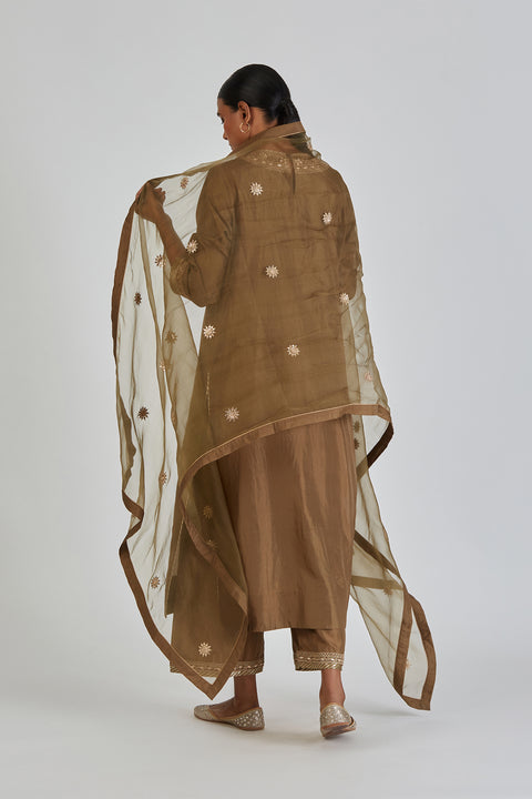 Saba Dupatta-Mehendi green