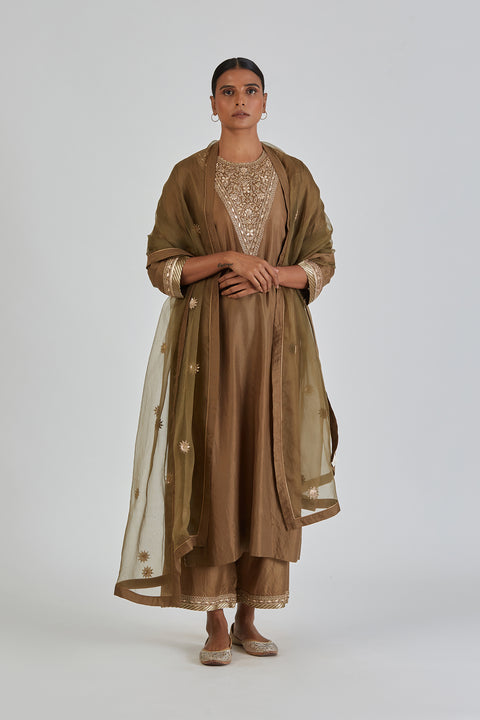 Saba Dupatta-Mehendi green