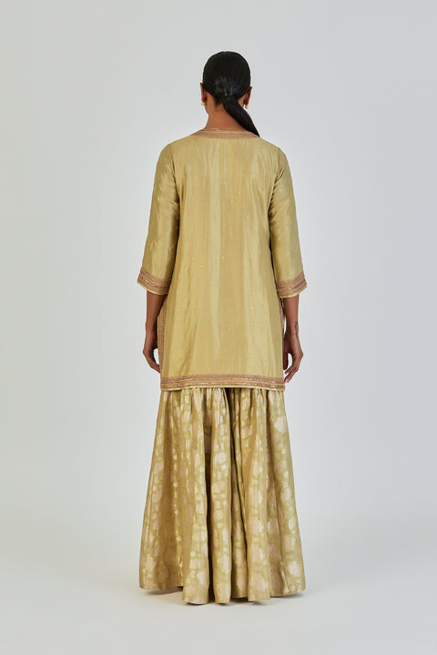 Nutan Kurta and Sharara-Sea Green