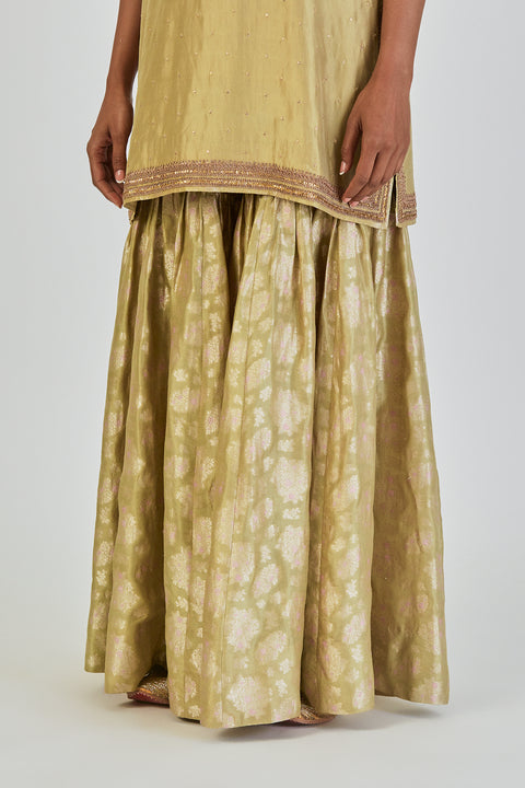 Nutan Kurta and Sharara-Sea Green