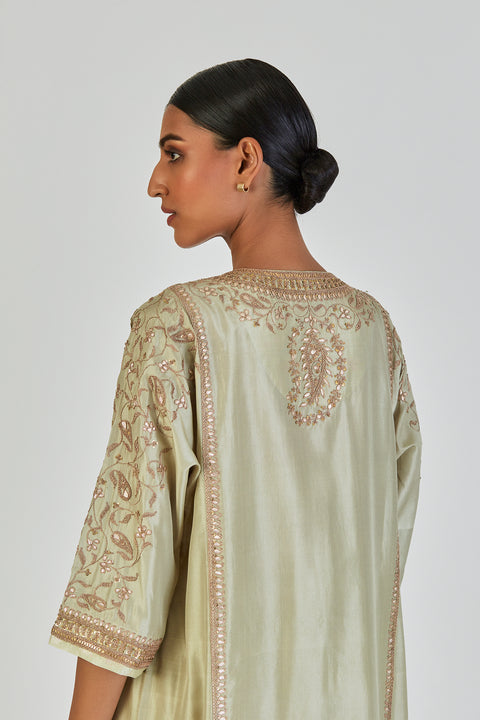 Ronak Kurta and Pant-Sage Blue