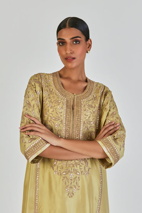 Ronak Kurta and Pant-Sea Green