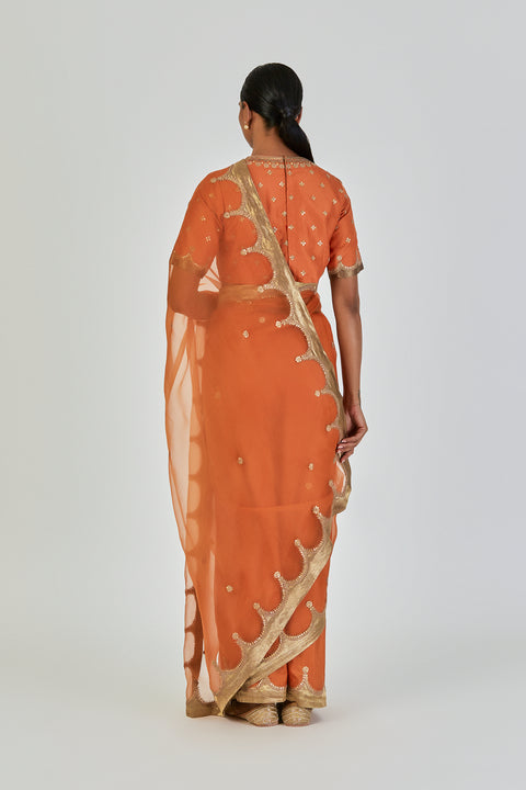 Ranya Saree-Orange