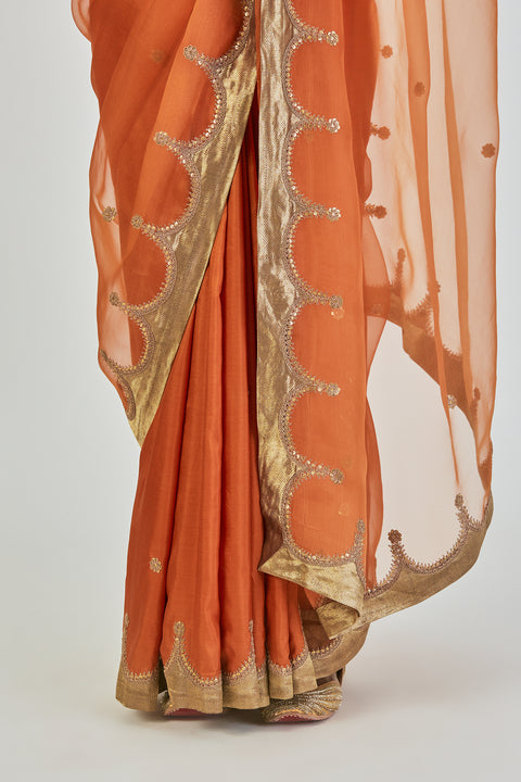 Ranya Saree-Orange