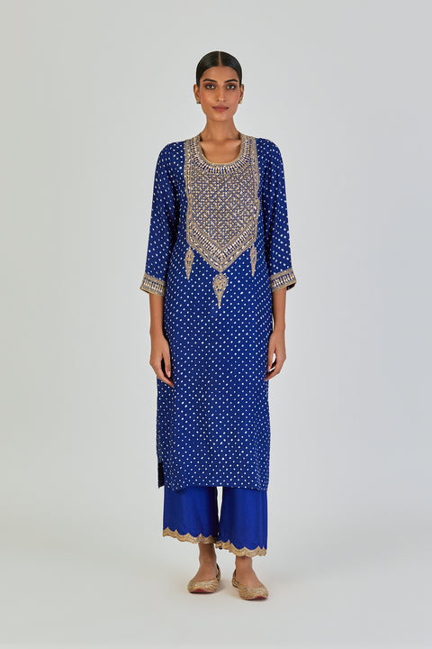 Sharda Kurta and Pant-Royal Blue
