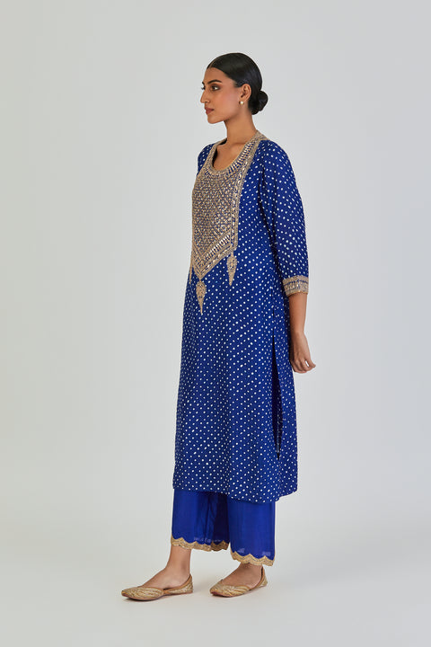 Sharda Kurta and Pant-Royal Blue