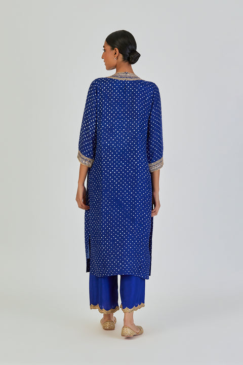 Sharda Kurta and Pant-Royal Blue