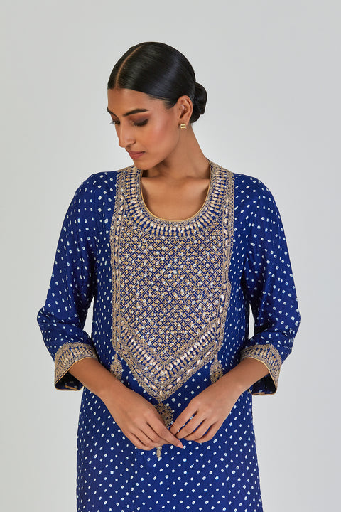 Sharda Kurta and Pant-Royal Blue