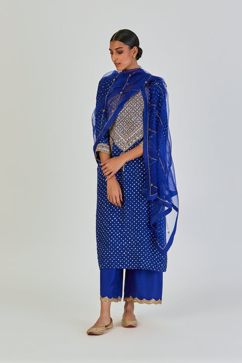 Sharda Kurta and Pant-Royal Blue