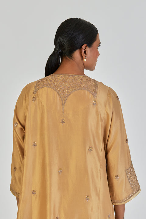 Indrani Kurta and Pant-Ocher Yellow