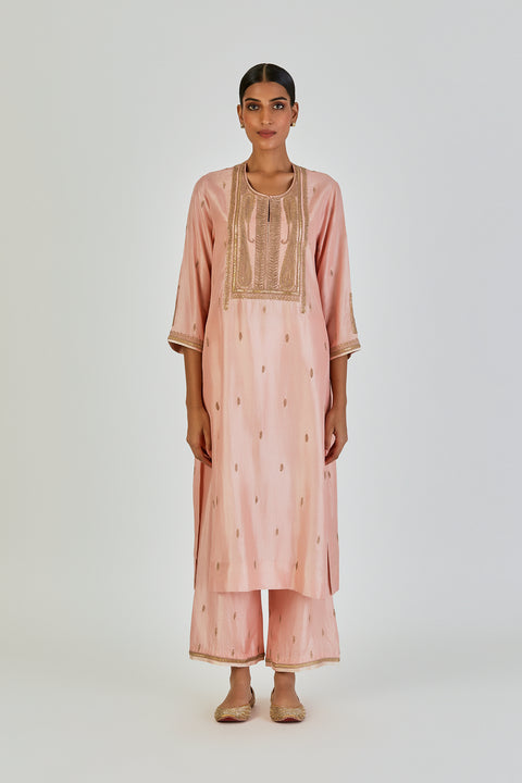 Shrisha Kurta and Pant-Salmon Pink