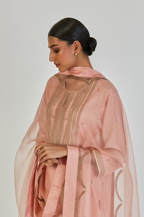 Sana Dupatta-Salmon Pink