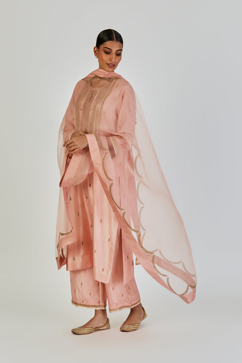 Sana Dupatta-Salmon Pink