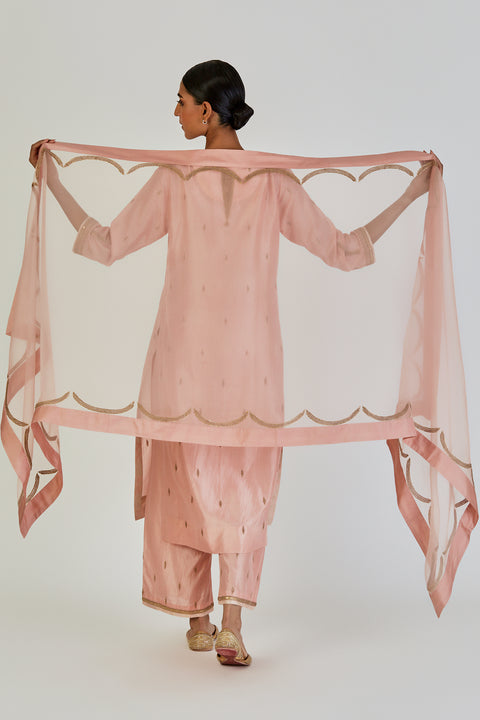 Sana Dupatta-Salmon Pink