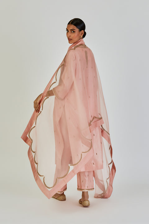 Sana Dupatta-Salmon Pink