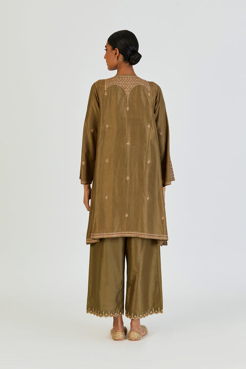 Indrani Kurta and Pant-Mehendi Green