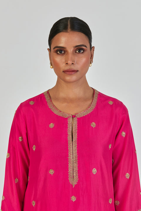 Adiya Kurta and Sharara-Pink