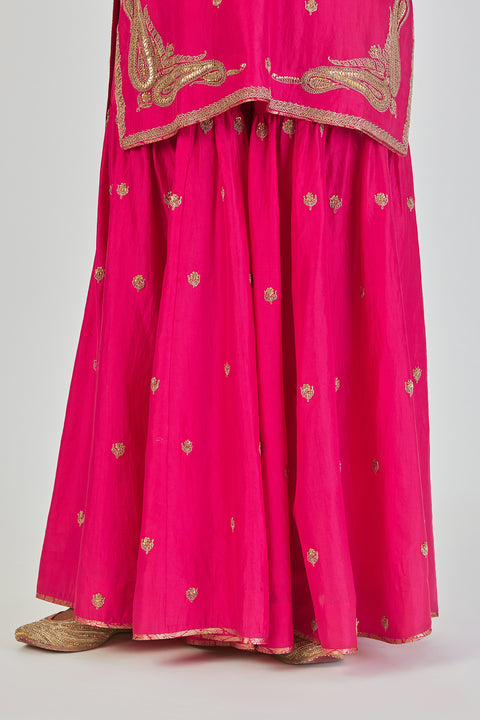 Adiya Kurta and Sharara-Pink