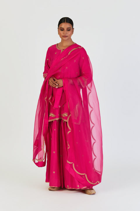 Sana Dupatta-Fuschia Pink