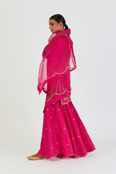 Sana Dupatta-Fuschia Pink