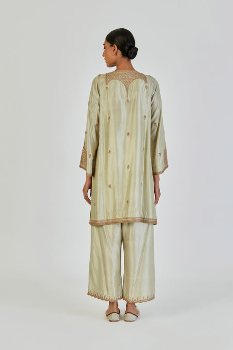 Indrani Kurta and Pant-Sage Blue