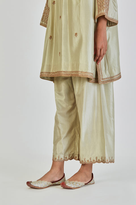 Indrani Kurta and Pant-Sage Blue