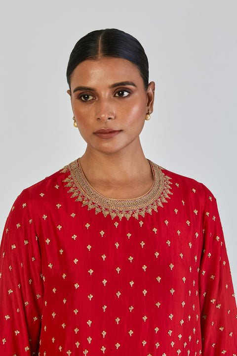 Mariyam Kurta and Sharara-Red