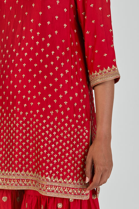 Mariyam Kurta and Sharara-Red