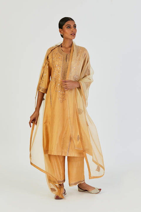 Ronak Kurta and Pant-Yellow