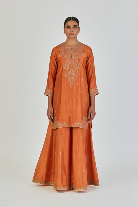 Ruma Kurta and Sharara-Orange