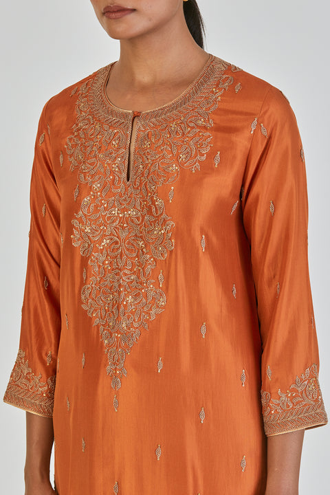 Ruma Kurta and Sharara-Orange