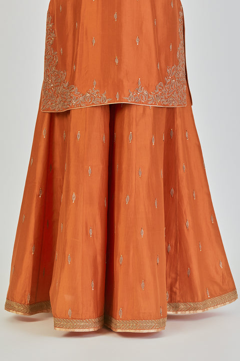Ruma Kurta and Sharara-Orange