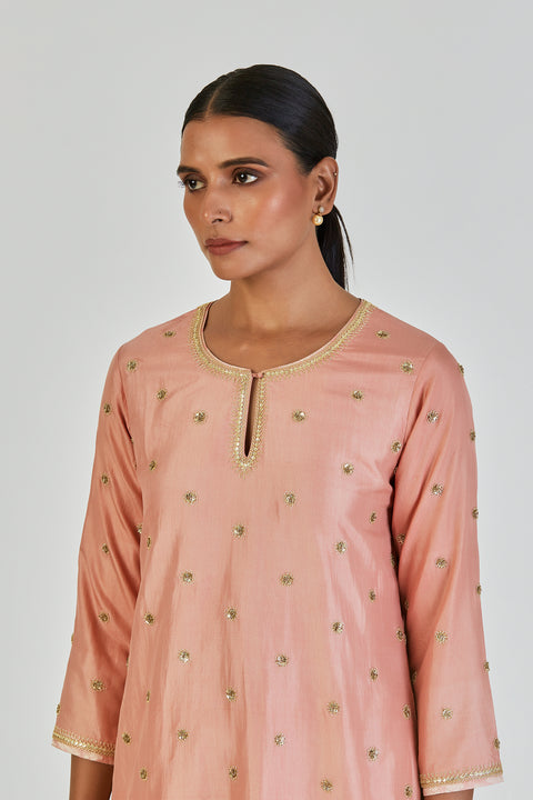Mishana Kurta and Sharara-Salmon Pink