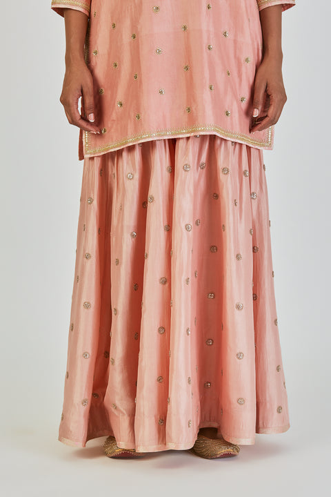 Mishana Kurta and Sharara-Salmon Pink