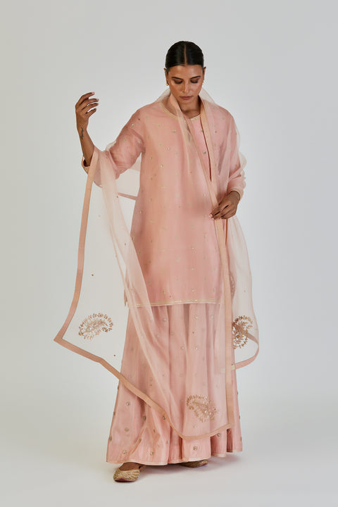 Myra Dupatta-Salmon Pink