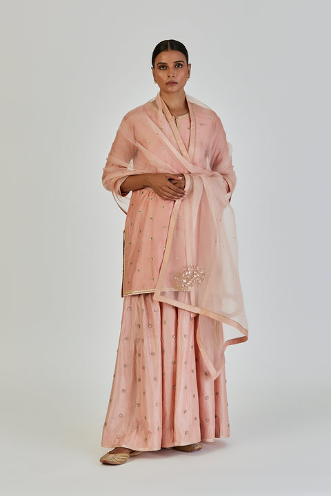 Myra Dupatta-Salmon Pink
