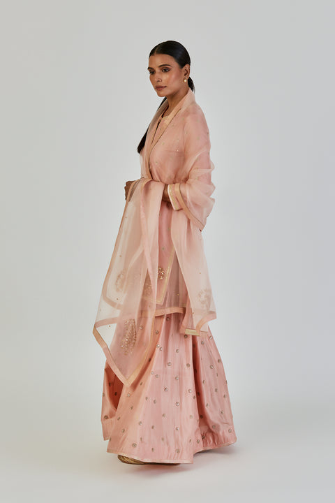 Myra Dupatta-Salmon Pink