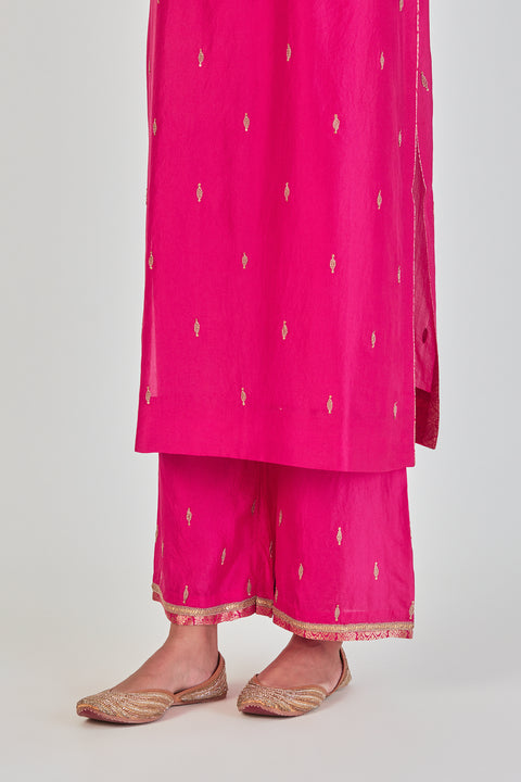 Shrisha Kurta and Pant-Fuschia Pink