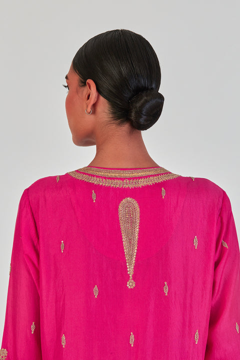 Shrisha Kurta and Pant-Fuschia Pink