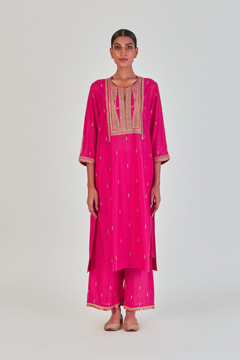 Shrisha Kurta and Pant-Fuschia Pink