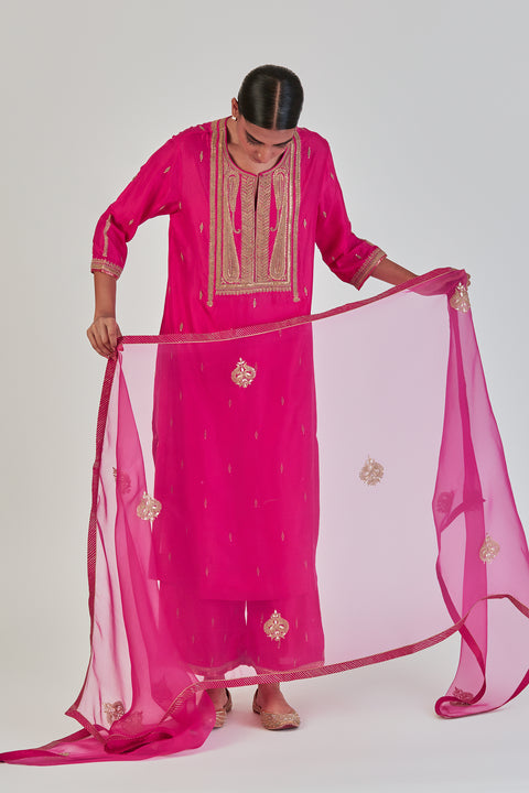 Shivani Dupatta-Fuschia PInk