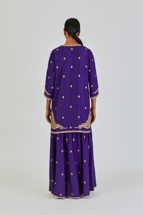Adiya Kurta and Sharara-Blue
